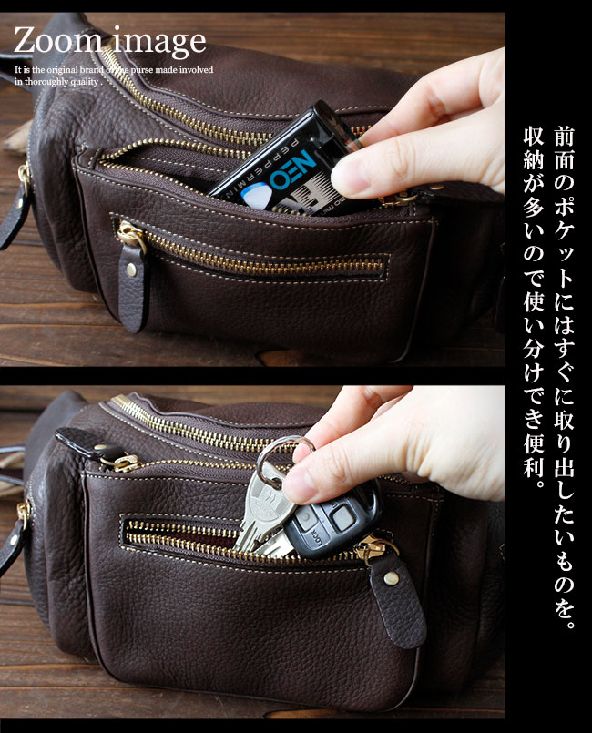 レザーバッグ メンズ/レディース/ユニセックス 本革 カーフスキン